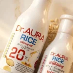 Creamy rice skin polish texture with niacinamide for smooth application