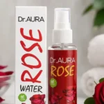Rose water spray bottle for face hydration and natural glow