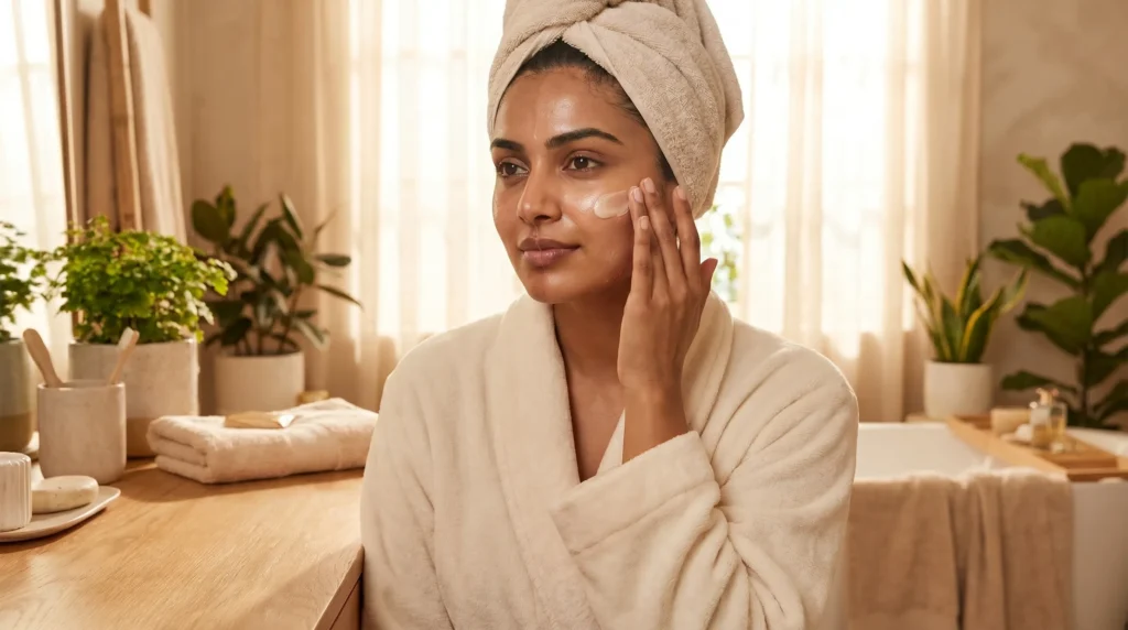 Dry skin hydration moisturizer, Eid skincare barrier repair Pakistan glowing skin.