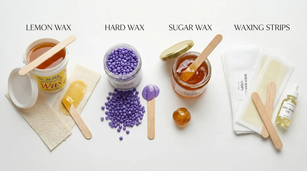 Comparison of lemon wax, sugar wax and hard wax for body hair removal