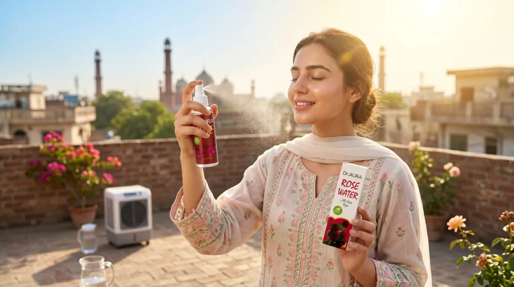 Rose water for hot weather and summer skincare