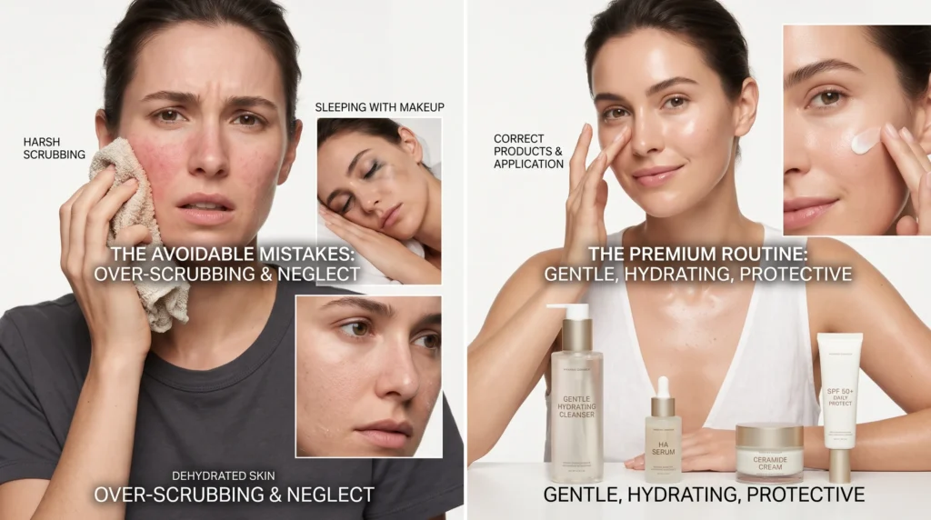 Common skincare mistakes that prevent healthy glowing skin